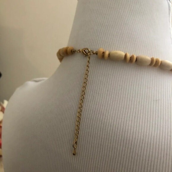 Long Wooden Beaded Necklace - Picture 4 of 6